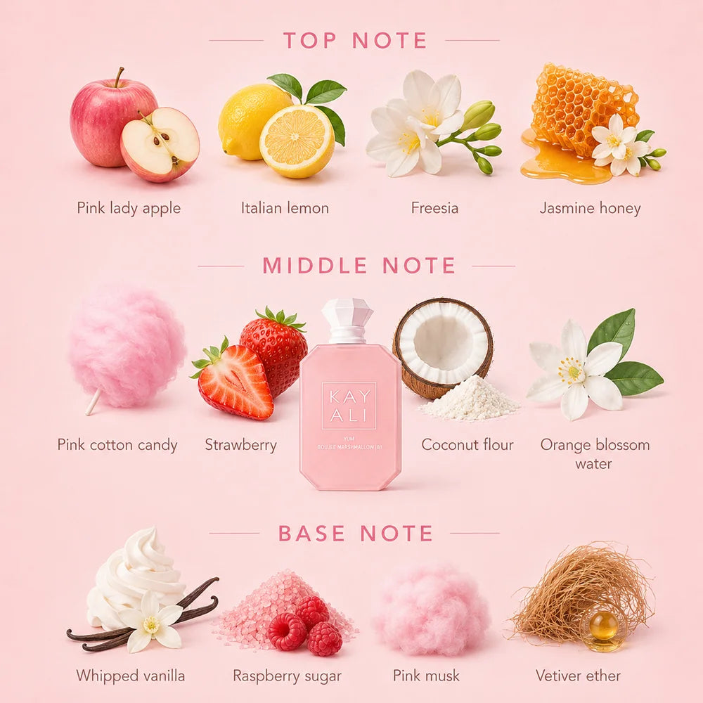 KAYALI Yum Boujee Marshmallow 81 Eau De Parfum 100ml Warm Sweet Vanilla Perfume for Women Long Lasting