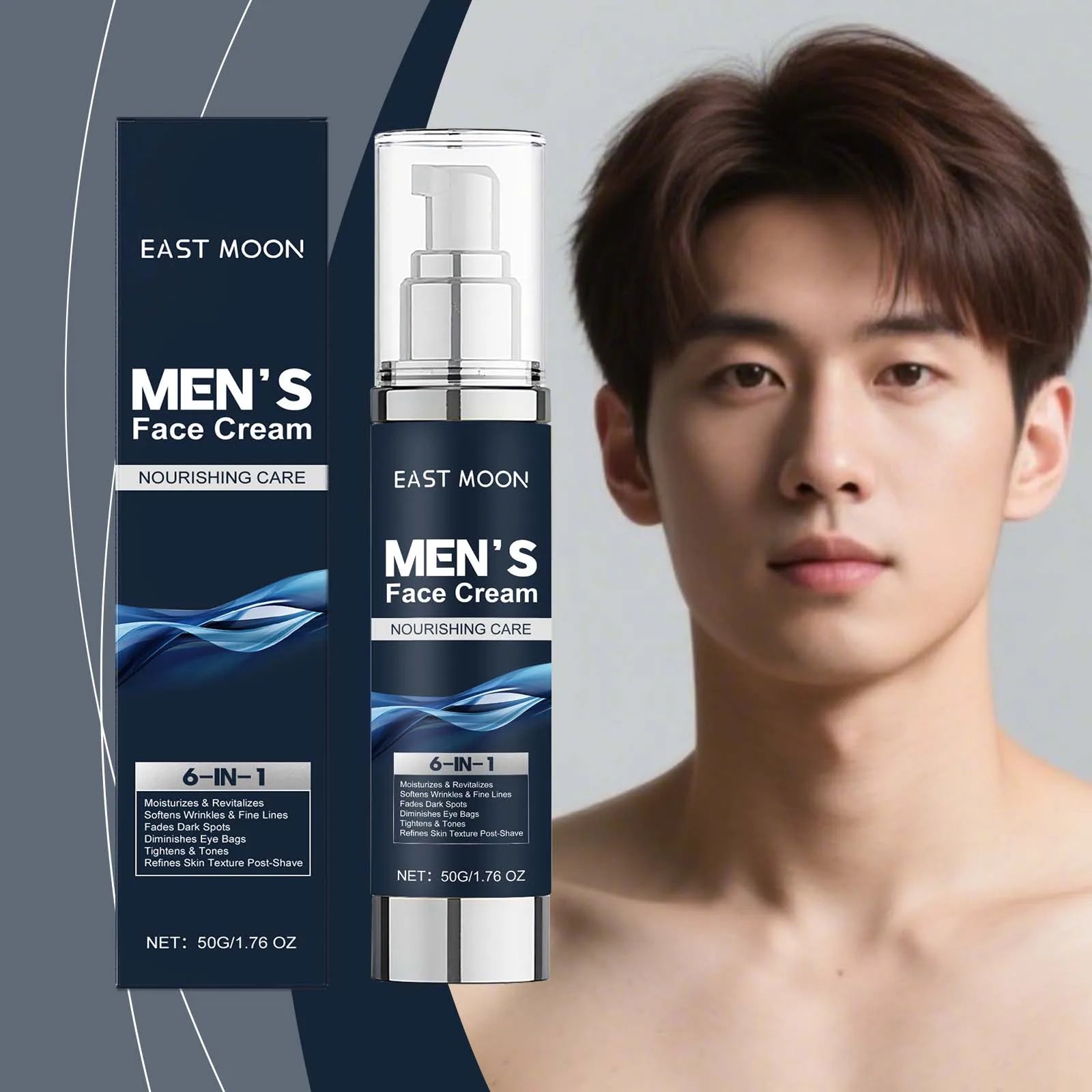East Moon Men's Deep Moisturizing Cream Enhances Skin Elasticity Facial Aftershave Care Moisturizes Eye Area Multi-purpose Cream