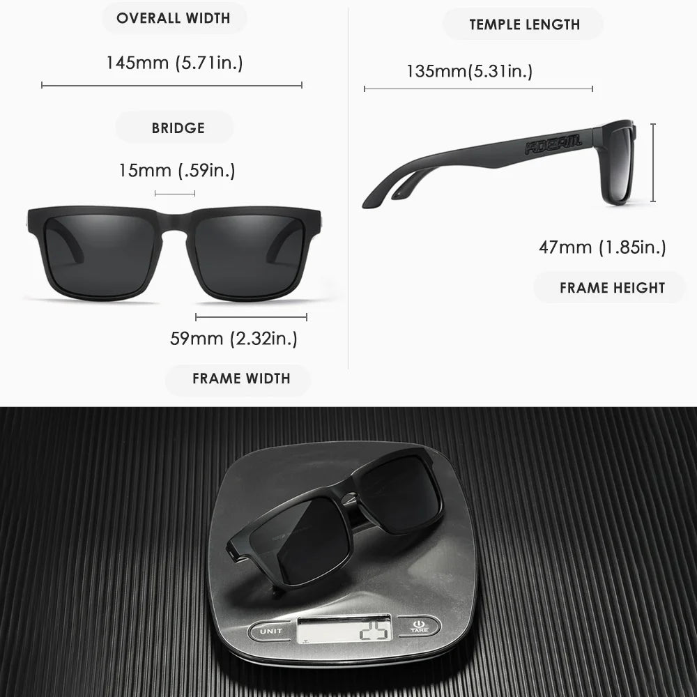 New KDEAM Brand High Quality Men Square Sunglasses Colors Sports Polarized Sun Glasses Reflective Coating Mirrored Lens