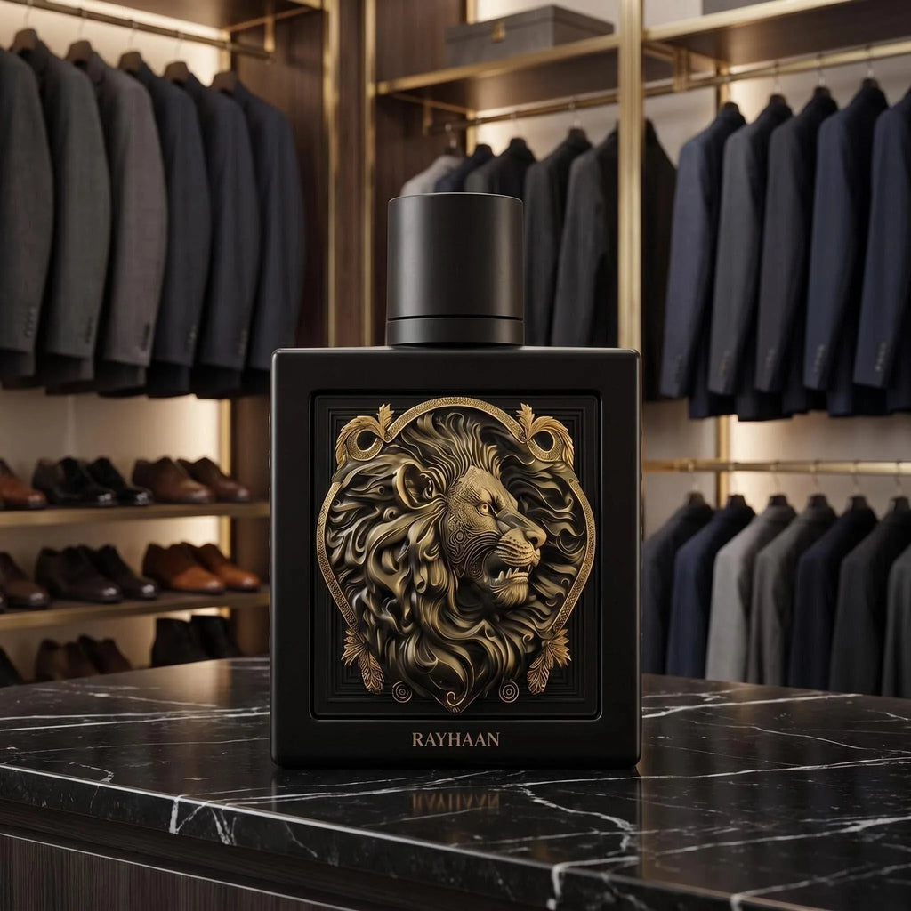 RAYHAAN Lion Men's EDP 100ml 3.4oz Bold Spicy Fougere Perfume Long Lasting Fragrance for Date Party Autumn Winter Night