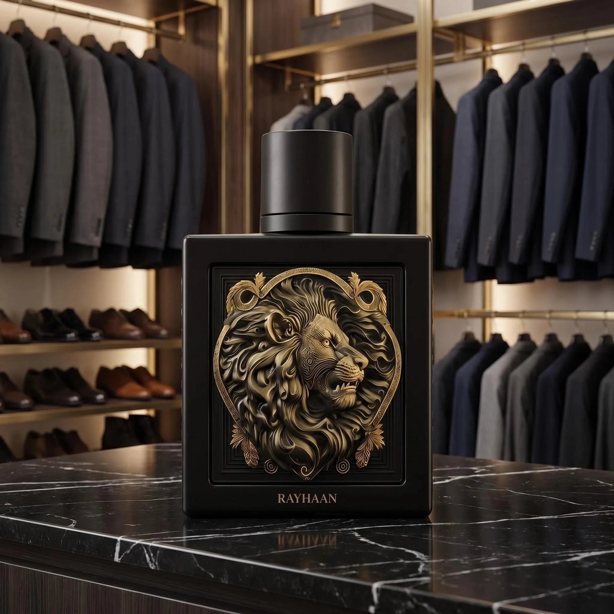 RAYHAAN Lion Men's EDP 100ml 3.4oz Bold Spicy Fougere Perfume Long Lasting Fragrance for Date Party Autumn Winter Night
