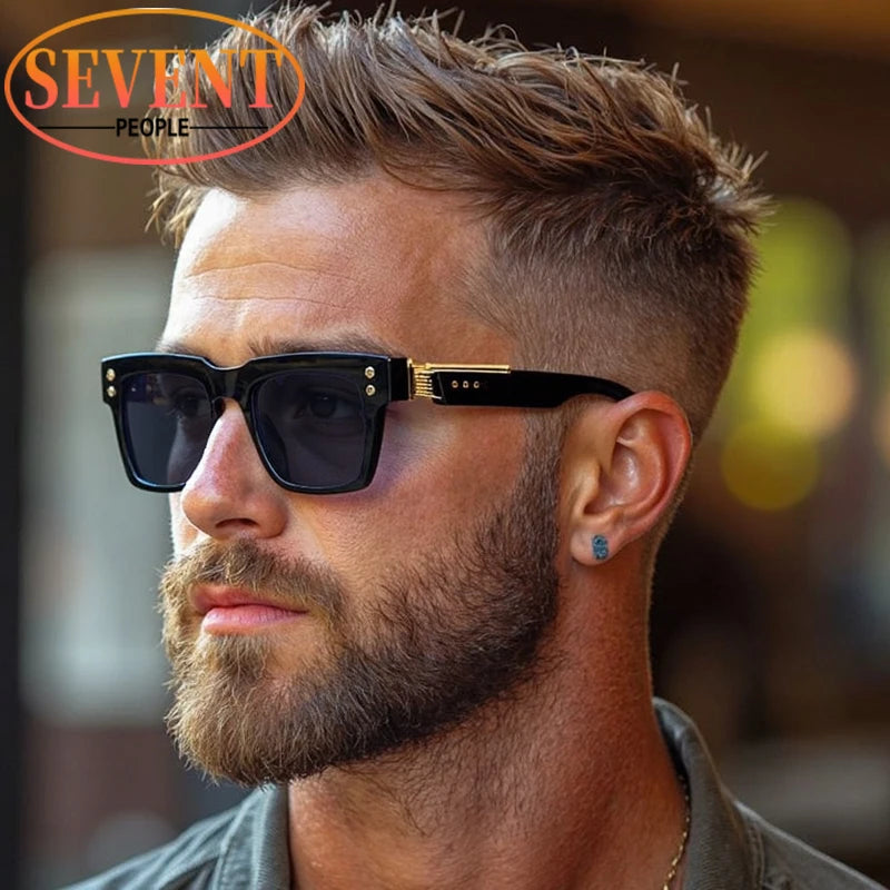 Polarized Square Steampunk Sunglasses Men 2026 Luxury Brand Vintage Oversized Outdoor Driving Sunglass For Male Classic Eyewear